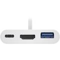 Goobay USB-C - HDMI / USB 3.0 & USB-C PD Sovitinkaapeli - Valkoinen