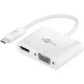 Goobay USB-C - HDMI/VGA Sovitin - Valkoinen