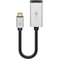 Goobay USB-C - HDMI Sovitinkaapeli - Musta / Valkoinen