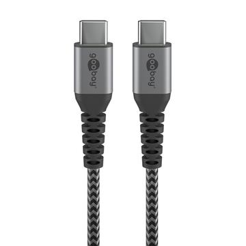 Goobay USB-C / USB-C Kaapeli - 0.5m - Tähtiharmaa / Hopea