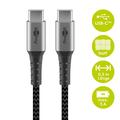 Goobay USB-C/USB-C-kaapeli - 0,5m - tähtiharmaa / hopea