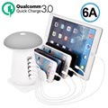 2-in-1 Qualcomm QC 3.0 Latausasema & Mushroom LED-lamppu UD08
