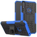 Asus Zenfone Max Pro (M1) Anti-Slip Hybridikotelo Stand-Toiminnolla - Musta / Sininen