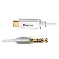 Baseus M01 USB Type-C / 3.5mm Audiokaapeli - 1.2m - Hopea