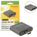 Delock USB Type-C SDHC/SDXC UHS-II Kortinlukija - Harmaa