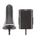 Forever Quad USB Autolaturi - 9.6A - Musta