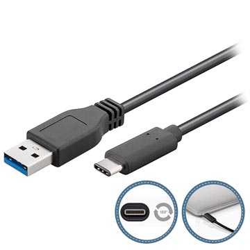 Goobay USB 3.0 / USB C-Tyyppi Kaapeli - 3m - Musta