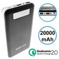 Green Cell PB93 Qualcomm QC 2.0 Varavirtalähde - 20000mAh - Musta