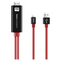 Hoco UA4 Lightning / HDMI AV Adapter - iPhone, iPad, iPod - Black / Red