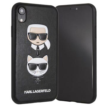 Karl Lagerfeld Karl & Choupette iPhone XR Suojakuori - Musta