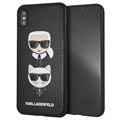 Karl Lagerfeld Karl & Choupette iPhone XS Max Suojakuori - Musta