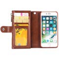 iPhone 7 Plus / iPhone 8 Plus Monikäyttöinen irrotettava lompakkokotelo - Ruskea