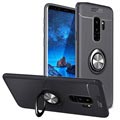 Samsung Galaxy S9+ Monitoiminen Magnetic Ring Suojakuori - Musta