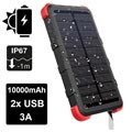 Outxe Savage 10000mAh Vedenpitävä Aurinkolaturi / Virtapankki