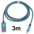 Ensiluokkainen USB 2.0 / MicroUSB - Kaapeli - 3m - Sininen