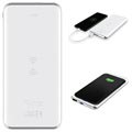 Puro Slim Qi Langaton Laturi / Varavirtalähde - USB, Type-C - 8000mAh - Valkoinen