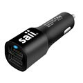 Saii Dual USB Autolaturi - 3.4A - Musta