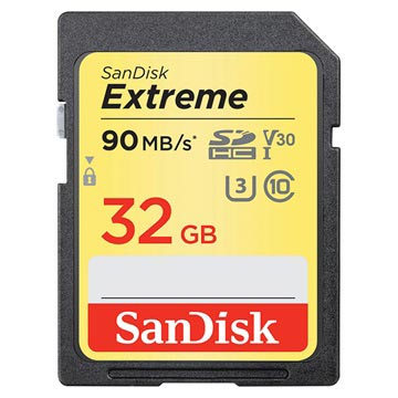 SanDisk Extreme SDHC UHS-I-kortti SDSDXVE-032G-GNCIN - 32GB