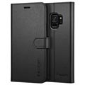Samsung Galaxy S9 Spigen S Lompakkokotelo - Musta