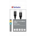 Verbatim Sync & Charge USB-C / USB-A Kaapeli - 1m - Musta