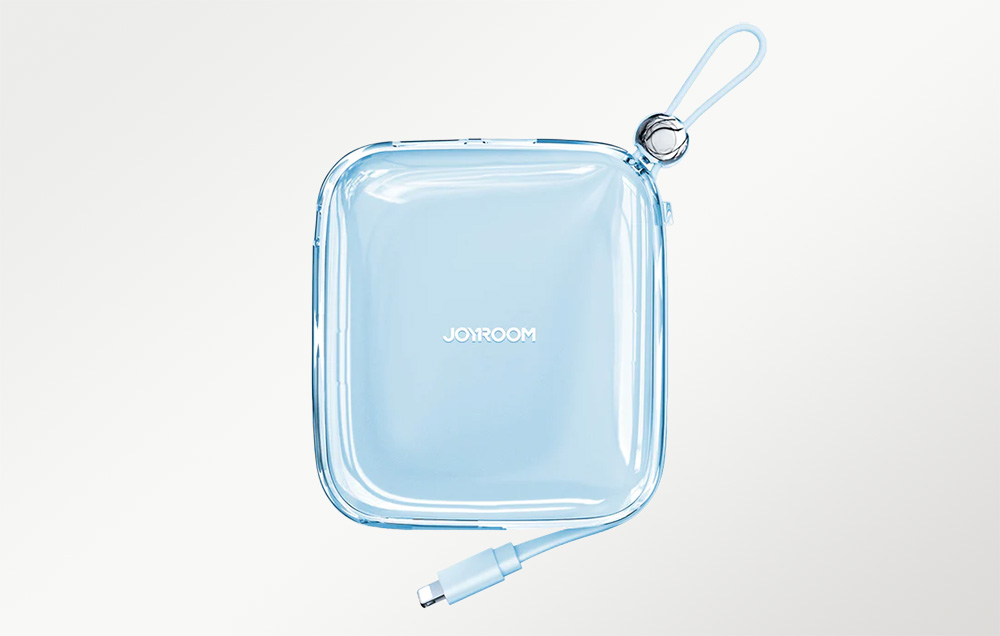 Joyroom Jelly JR-L005 Lightning Power Bank 10000mAh - USB-C, USB-A portit - sininen