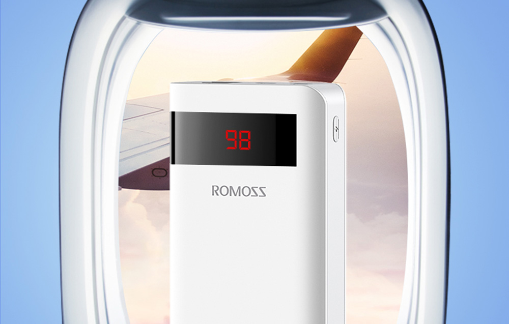 Romoss Sense6PS Pro 30W Power Bank 20000mAh - USB-C, 2x USB-A - valkoinen