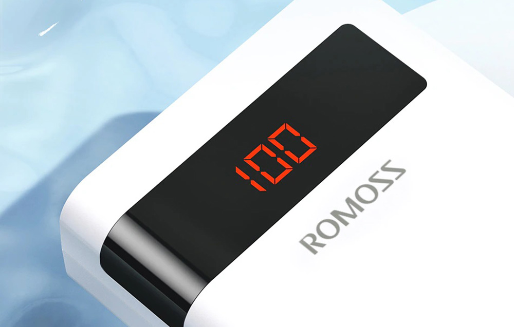 Romoss Sense 8PF Power Bank 30000mAh - 22.5W, PD, QC, FCP - Valkoinen