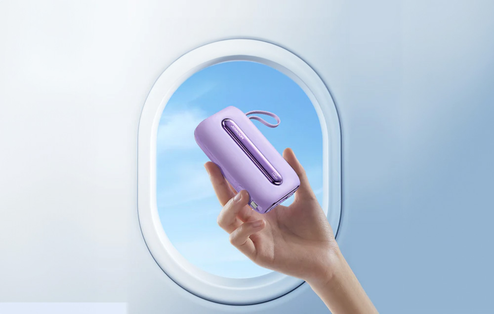 Joyroom JR-L012 Plus 20000mAh tehopankki USB-C, Lightning-kaapelit - 22.5W - violetti