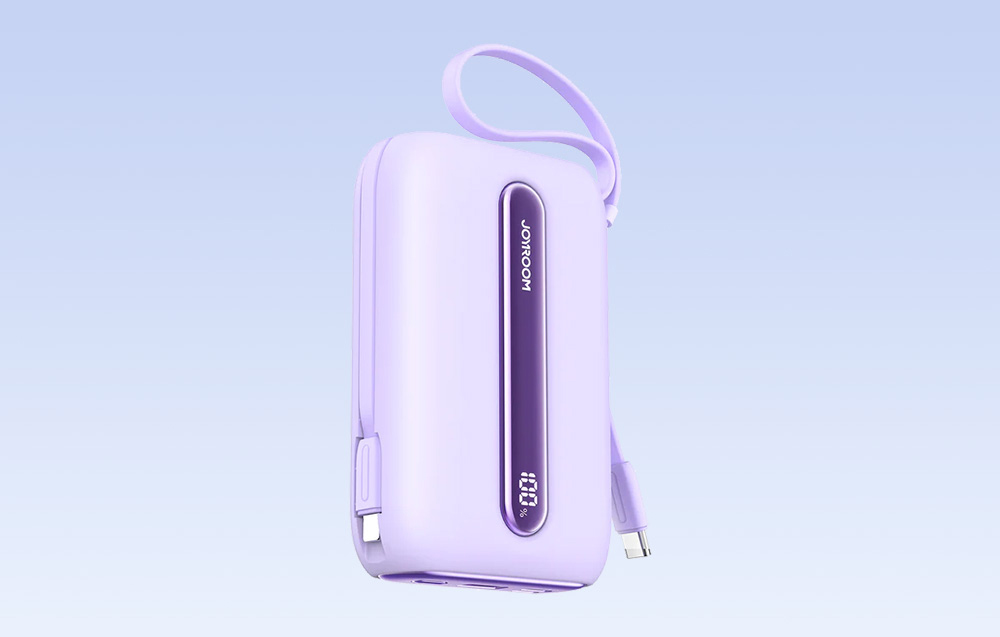 Joyroom JR-L012 Plus 20000mAh tehopankki USB-C, Lightning-kaapelit - 22.5W - violetti