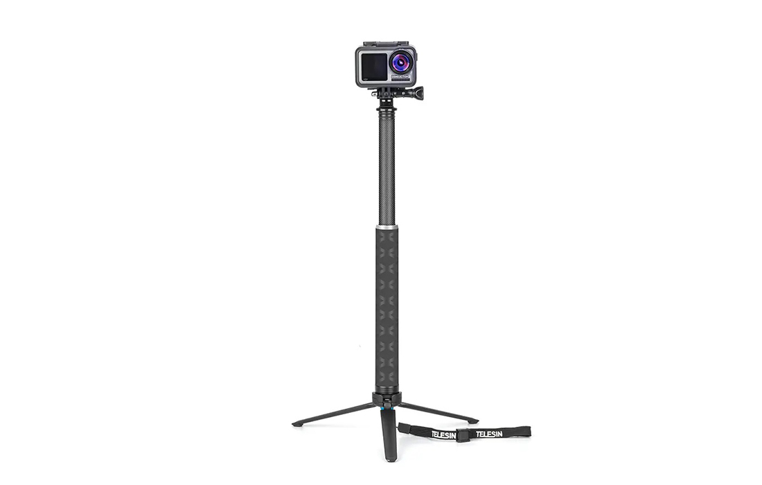 Telesin GP-MNP-90T Urheilukamera Selfie Stick / jalusta - 0.9m - musta