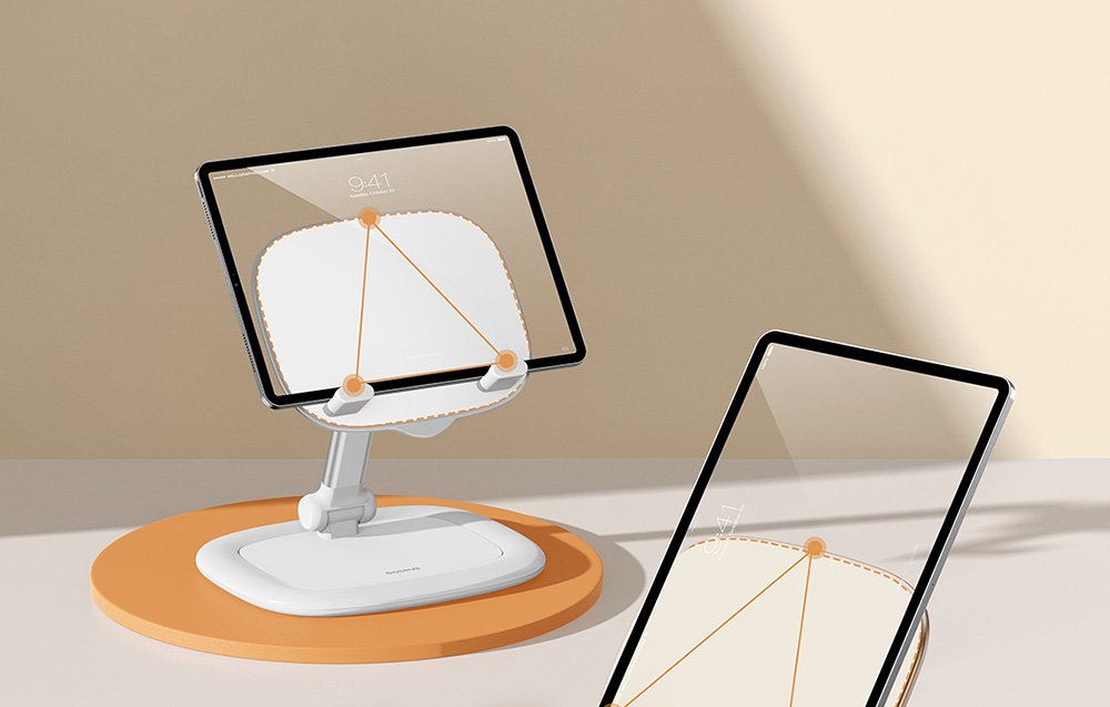 Baseus Seashell-sarjan pidike iPhonelle/Tabletille - Valkoinen