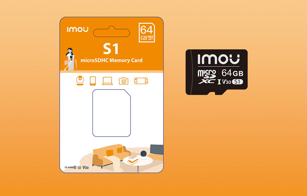 Imou S1 microSDXC-muistikortti - UHS-I, 10/U3/V30 - 64GB - 64GB
