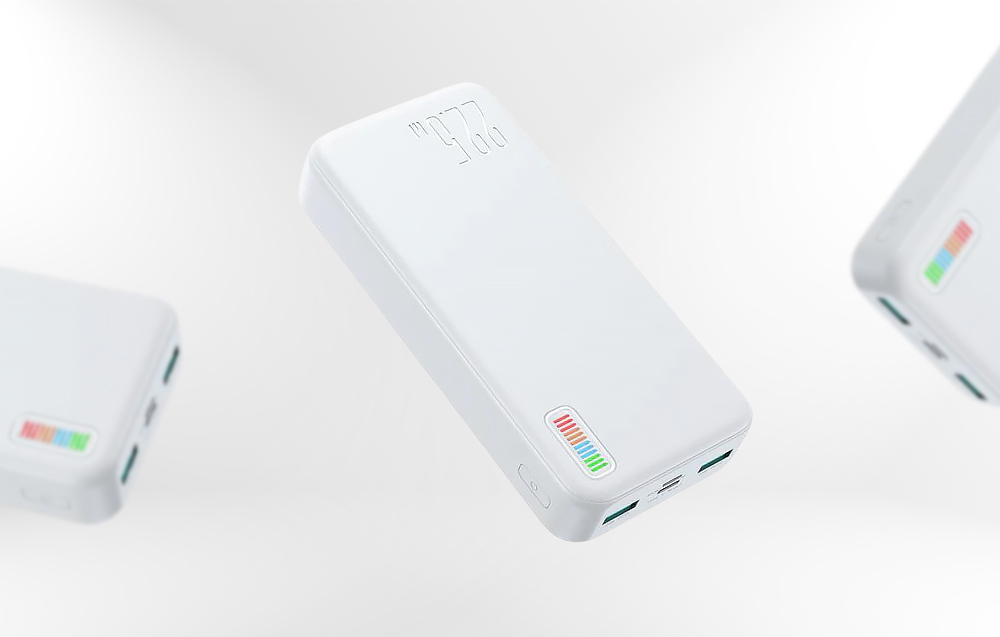 Joyroom JR-QP194 Häikäisevä 22.5W Power Bank 10000mAh - Valkoinen