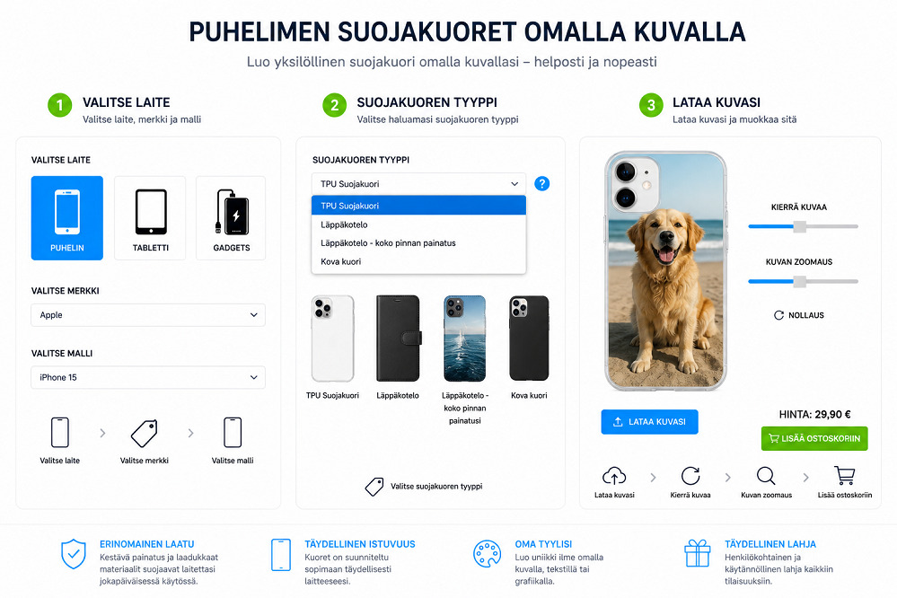 Tee omat puhelinkuoret