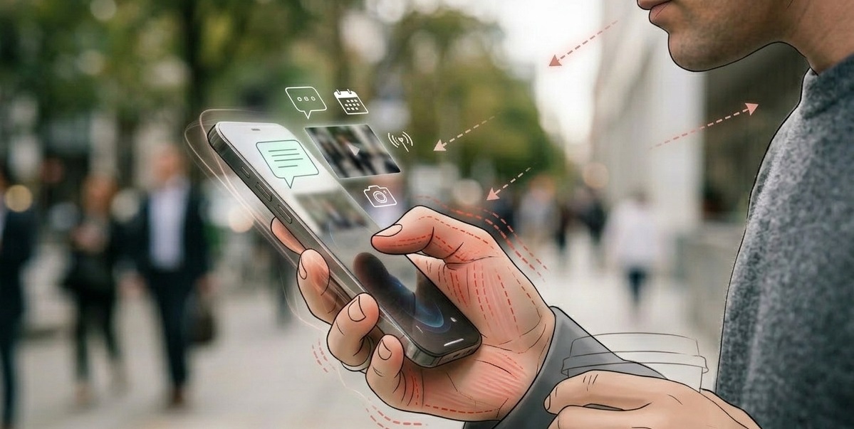 moniajo &auml;lypuhelimella sovellusten ja ilmoitusten kanssa