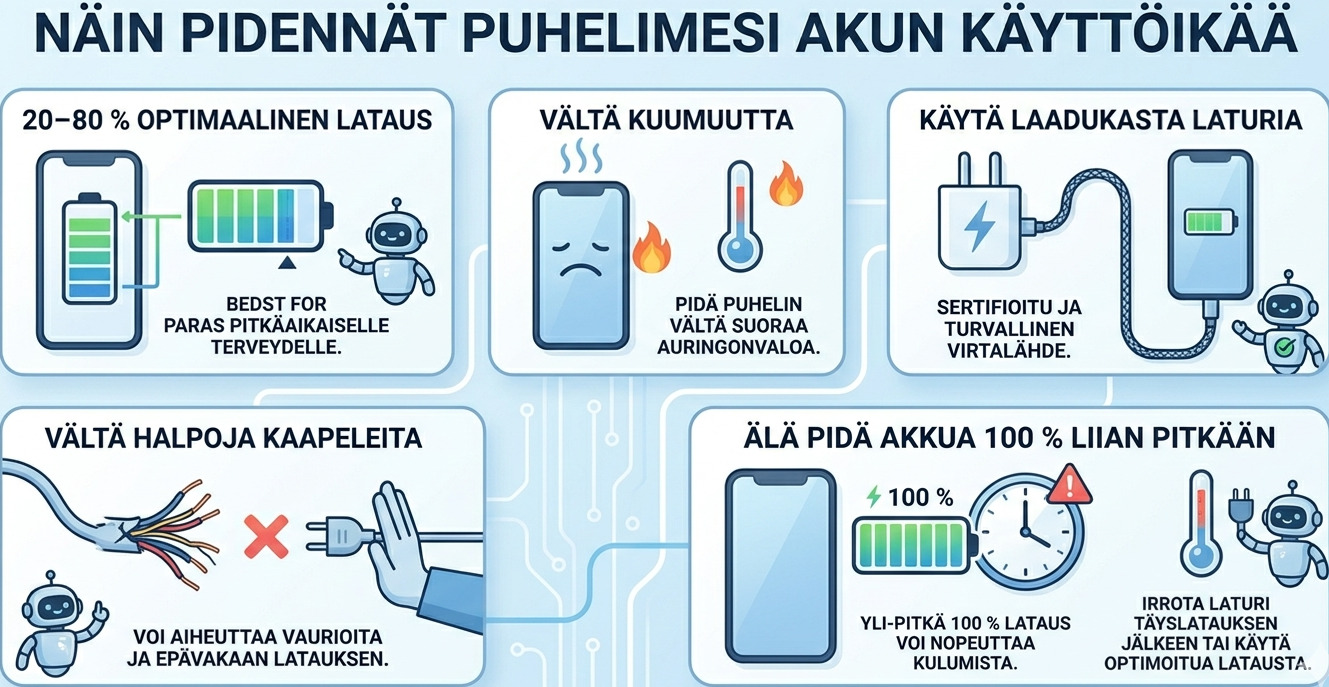 Pid&auml; huolta akusta