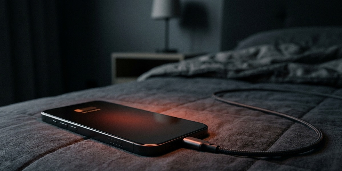 Puhelin kuumenee ladattaessa sängyssä