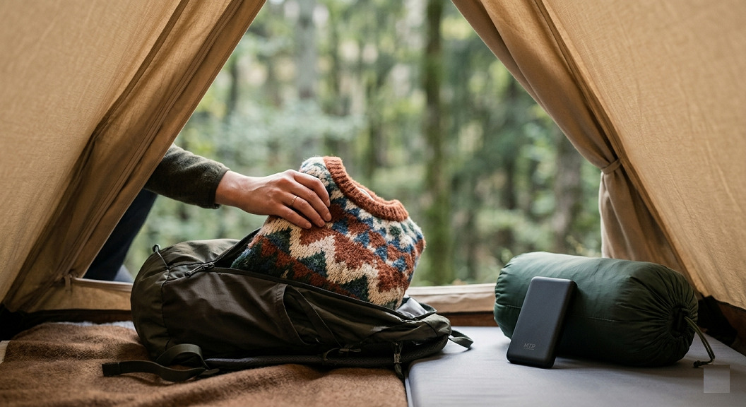 Minimalistinen reppu retkeilyyn